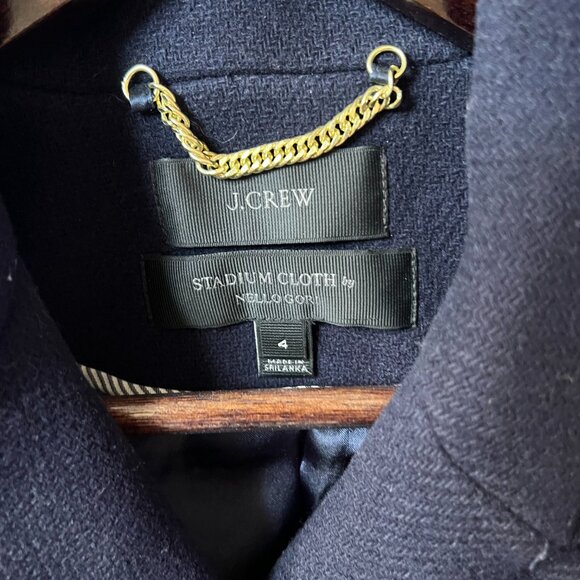 Navy J.Crew Wool Peacoat - Picture 2 of 3